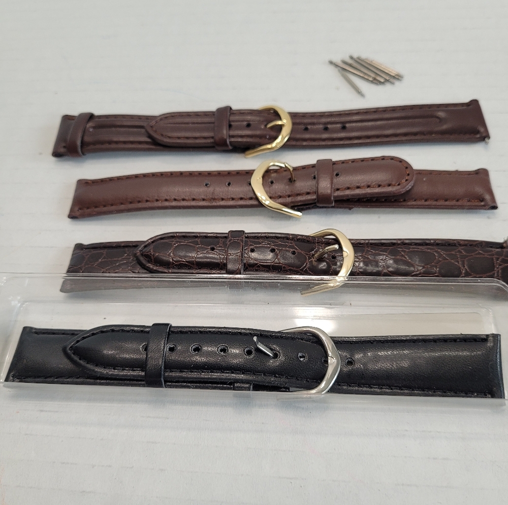 Watch Straps Lot Of 4 Men's Lot Of 4 with 6 Pins
